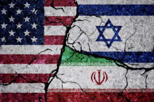 Iranian American Israeli Flags