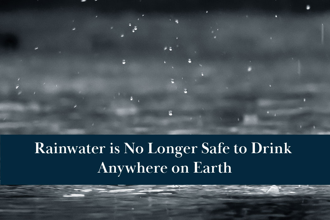 Rainwater is no longer safe to drink anywhere on the planet.