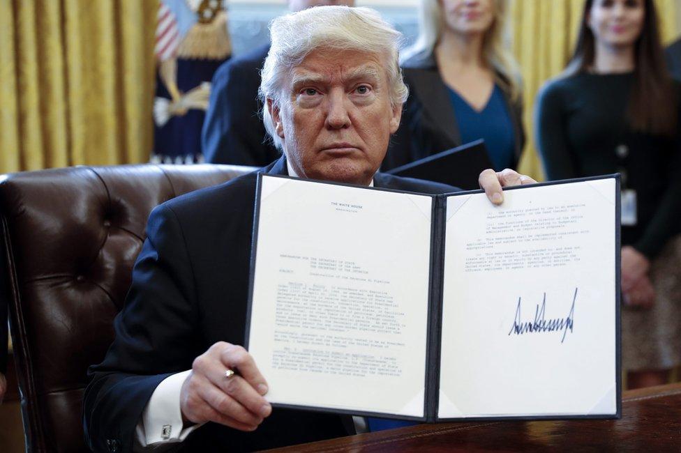 Trump's executive orders following inauguration